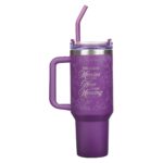 The Lord's Mercies Are New Every Morning Stainless Steel Travel Mug with Handle and Straw