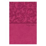 NKJV Pink Faux Leather Bible Red Letter Comfort Print